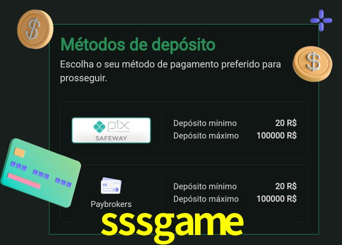 O cassino sssgame oferece uma grande variedade de métodos de pagamento